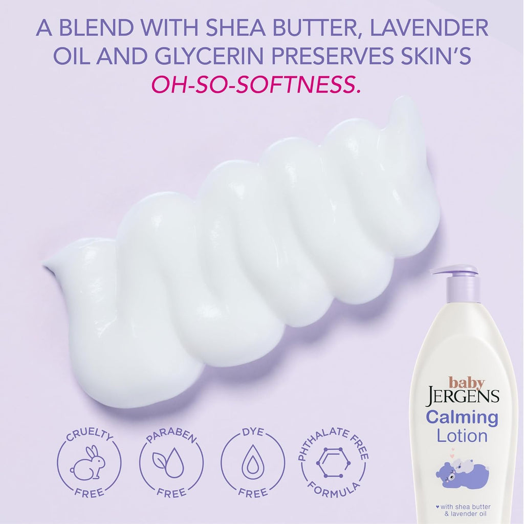 Baby Calming Lotion, Baby Calming Lotion, Lavender Baby Lotion, Baby Moisturizer with Shea Butter and Lavender Oil, 16.8 Fl Oz