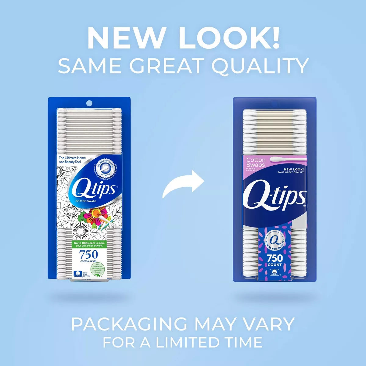 Q-Tips Cotton Swabs - 750Ct