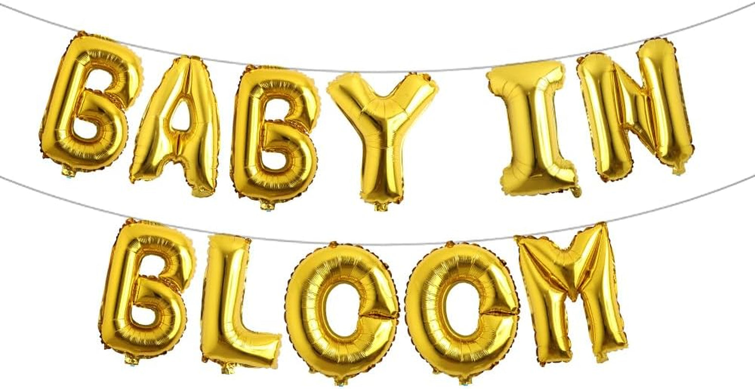 Baby in Bloom Balloons Baby in Bloom Banner Baby in Bloom Baby Shower Decorations Baby in Bloom Backdrop Floral Baby Shower Decorations (BABY in BLOOM Gold)
