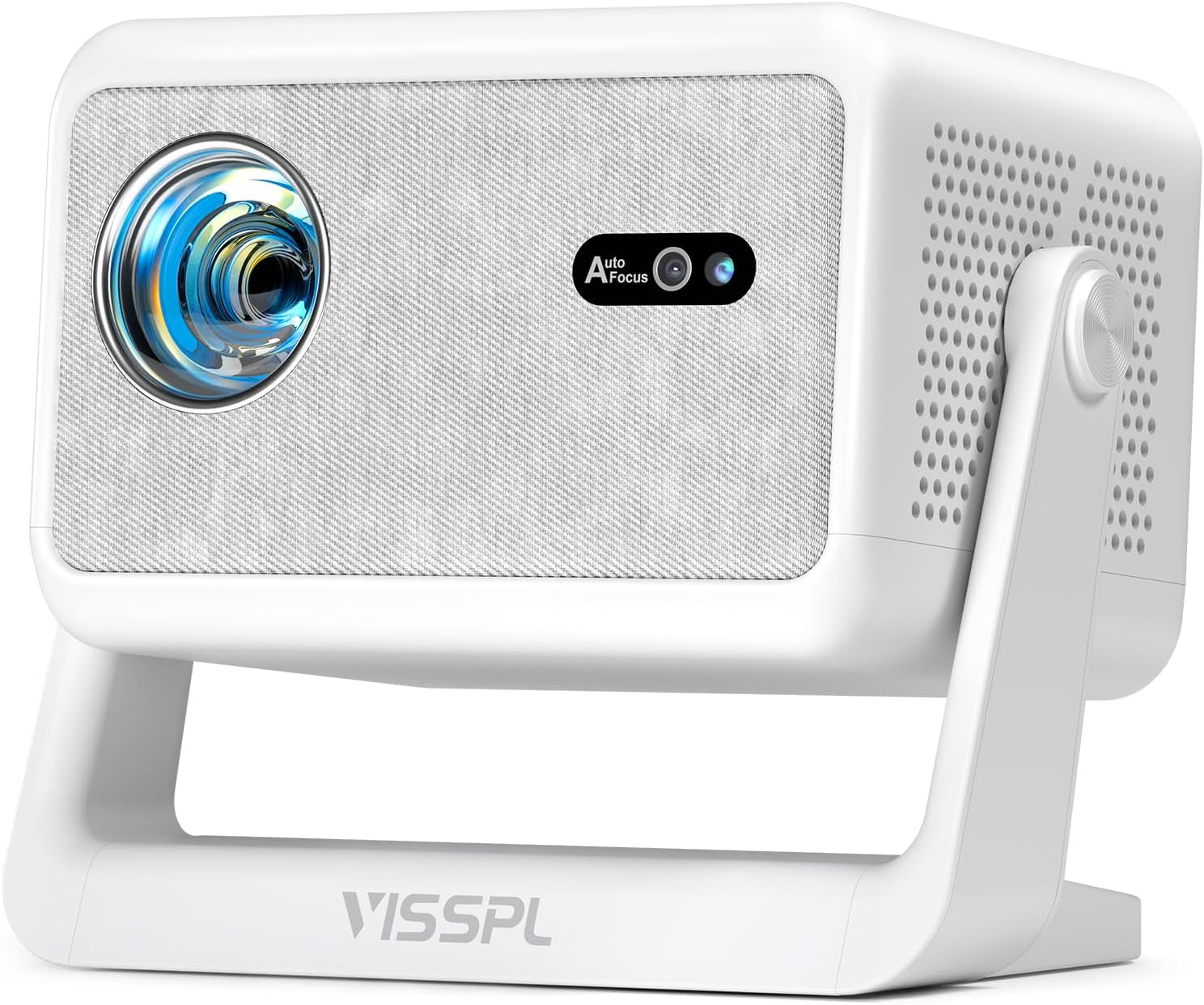 【Compatible with Netflix & Auto Focus 】 Smart Projector with Wifi and Bluetooth, Auto Focus & Keystone Protable Mini Projector with Stand, 4K Home Theater Projector