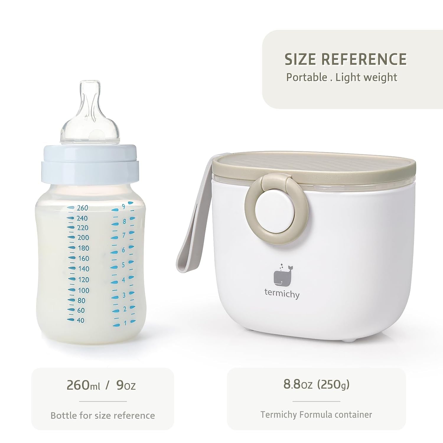 Baby Formula Dispenser, Portable Formula Dispenser Container with Scoop and Carry Handle for Travel Outdoor Activities for Baby Infant, 500Ml