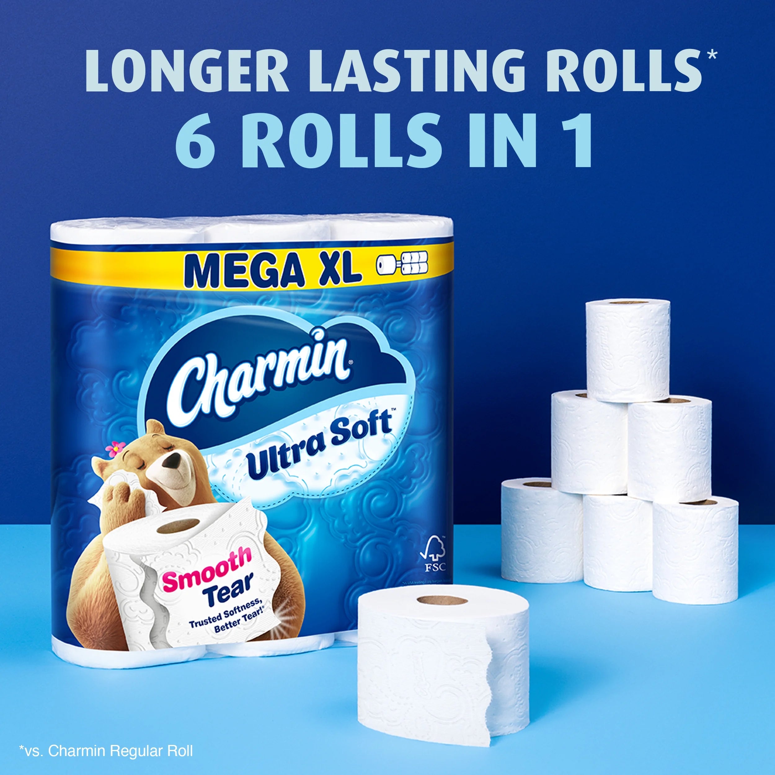 Ultra Soft Toilet Paper 12 Mega XL Rolls, 336 Sheets per Roll