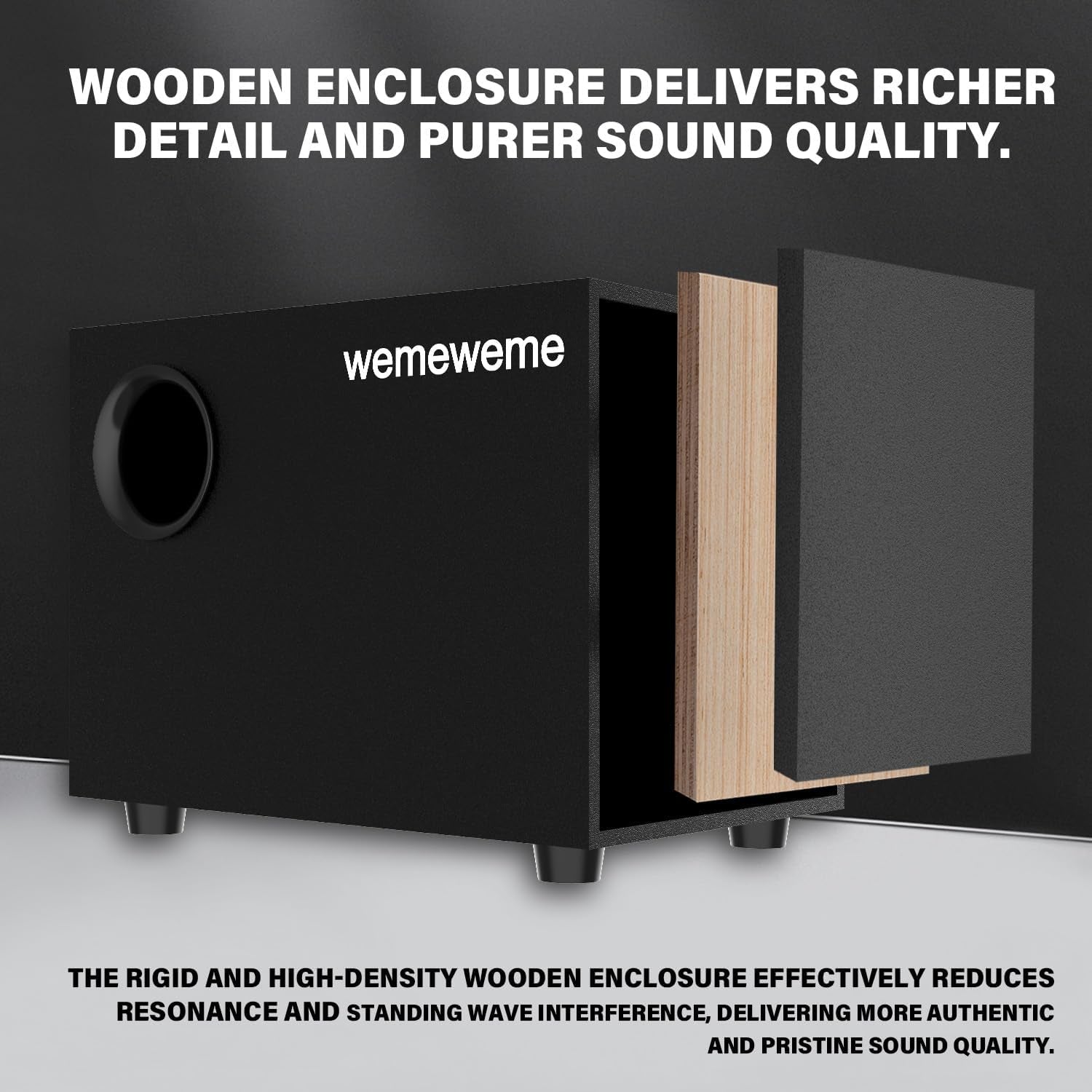 Computer Speakers, PC Speakers with Subwoofer, 2.1 Gaming Speakers for Desktop PC, USB Powered Wired 3.5Mm Aux for Monitor, Laptop, Desk