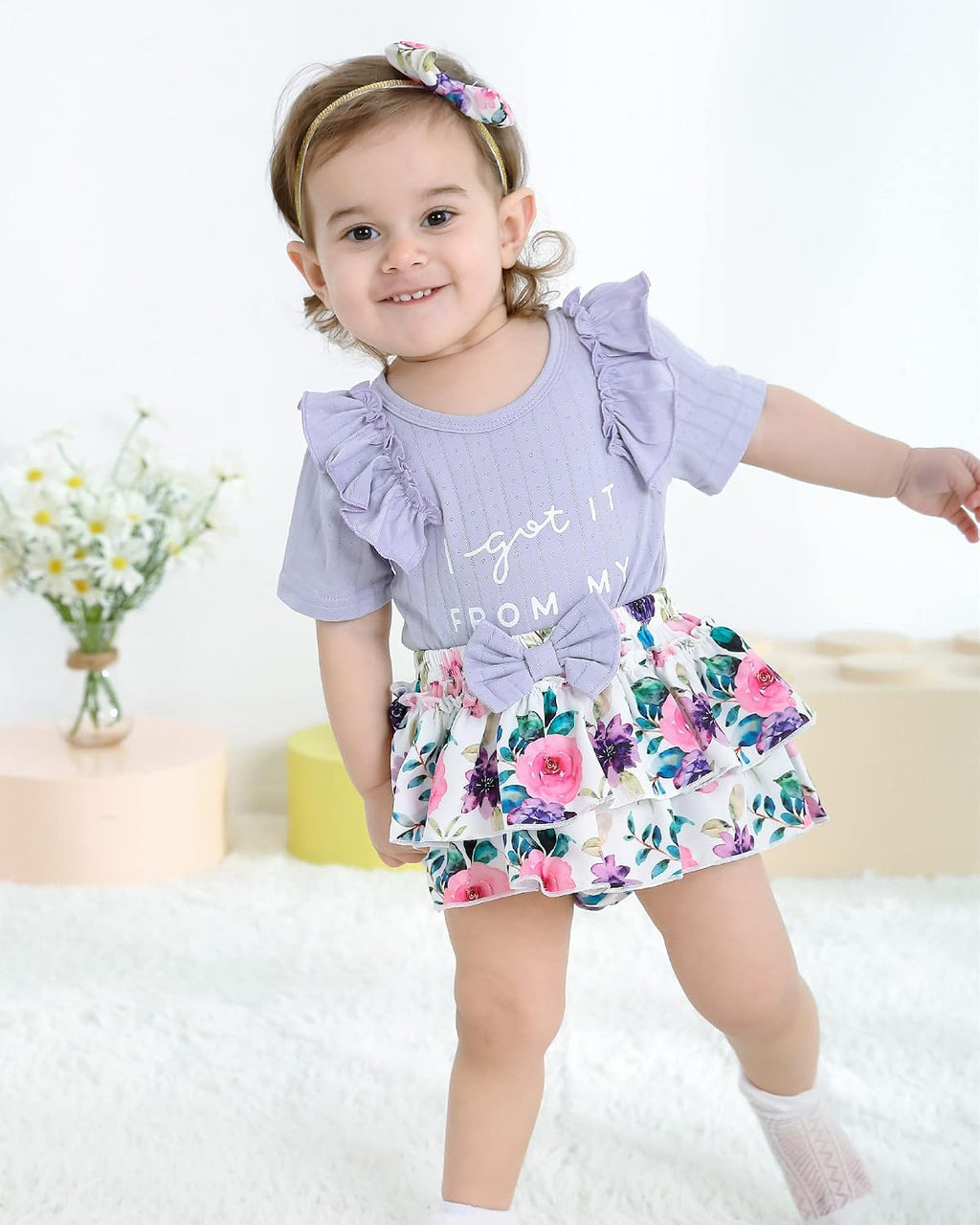 Newborn Infant Baby Girl Clothes Romper Shorts Set Floral Summer Outfits Cute Baby Clothes Girl