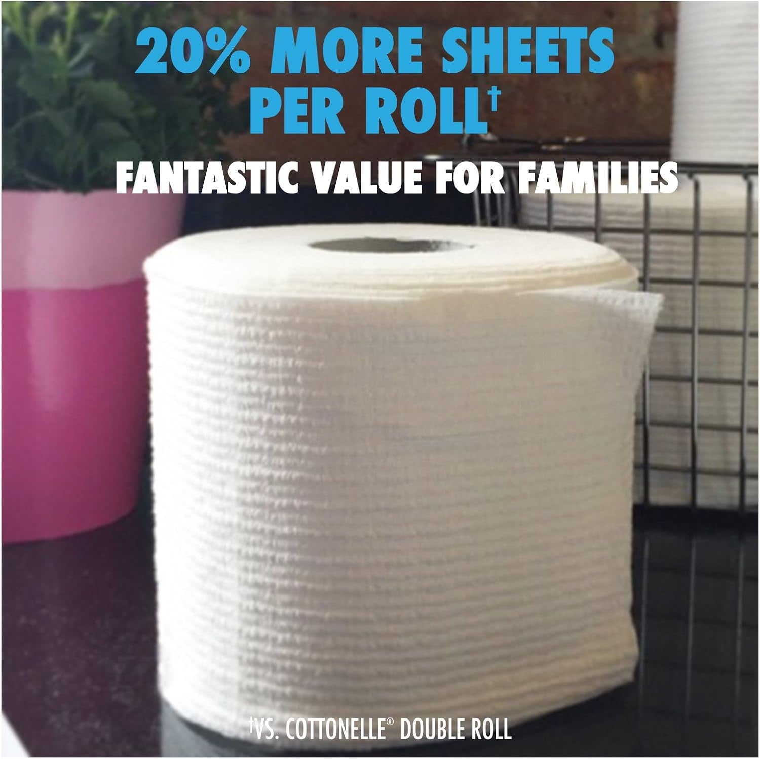 Cottonelle Cleancare Family Roll + Toilet Paper, Bath Tissue, 18 Toilet Paper Rolls