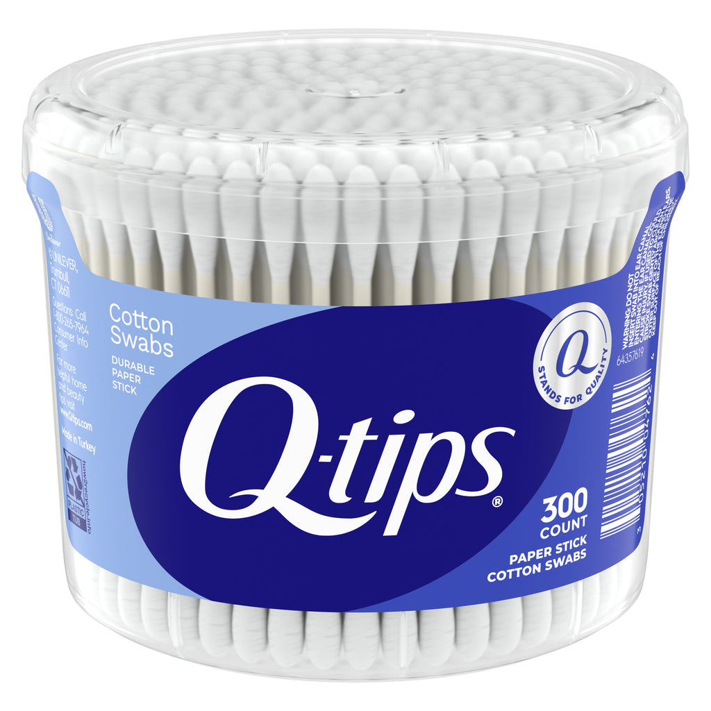 Cotton Swabs Vanity Tub, Original, for Home, First Aid and Beauty, 100% Cotton, 300 Count​