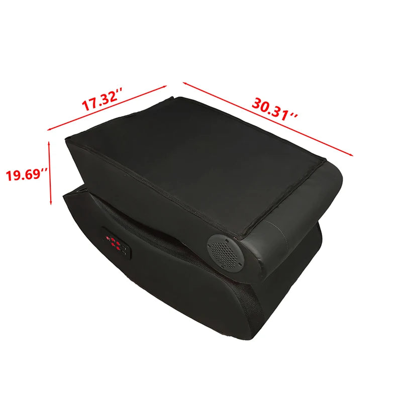 Foldable Gaming Chair with Onboard Speakers, LED Strip Lighting, Bluetooth Music Speakers, Vibration Massage, USB Charging Port