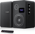 Active Bookshelf Speakers, 80W Powered Vinyl Record Player Speakers with 4 Inch Woofer, Turntable Speakers with Optical/Arc/Rca/Aux/Bt Input, Home Stereo Speakers Wired for TV Desktop PC