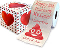 Printed TP Happy 20Th Anniversary My Love Toilet Paper Gift - Funny Gift for Husband, Wife, Boyfriend, Girlfriend, Cute Couples Joke Prank for Wedding Anniversary - 500 Sheets