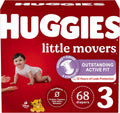 Huggies Size 3 Diapers, Little Movers Baby Diapers, Size 3 (16-28 Lbs), 68 Count