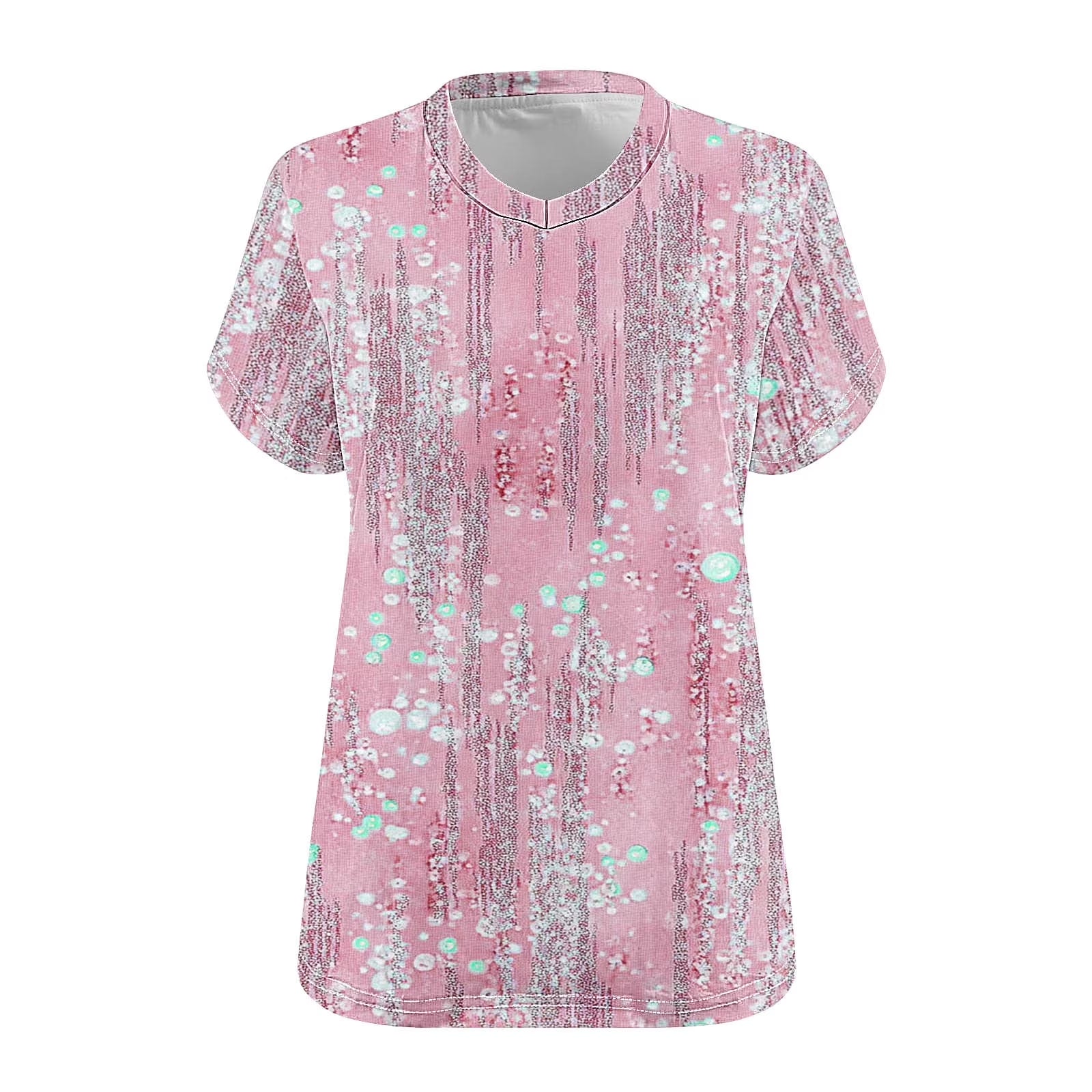 Plus Size Women'S Clothing Short Sleeve Casual Blouse Top under $10 in Size 4X Loose Fit