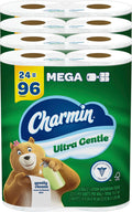 Ultra Gentle Toilet Paper, 24 Mega Rolls (Equivalent to 96 Regular Rolls),White