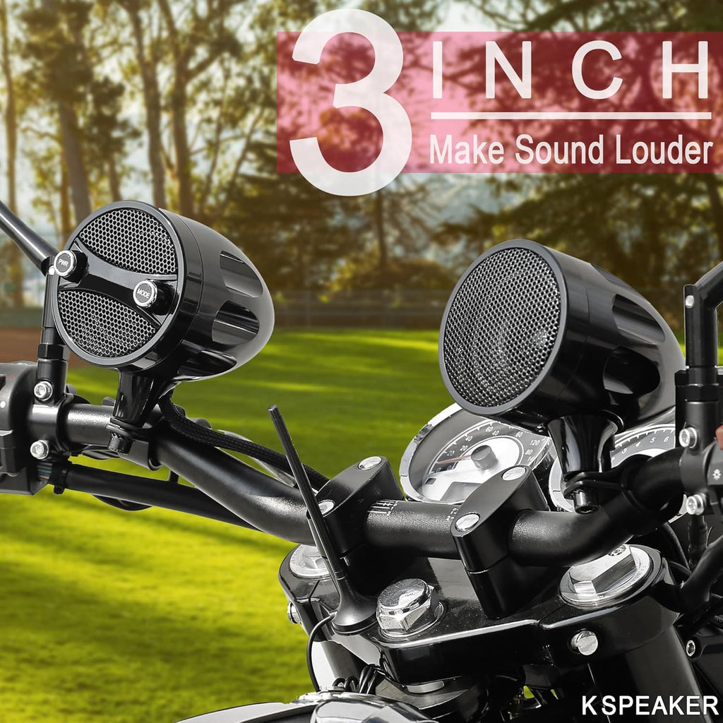 Motorcycle Speakers Motorcycle Bluetooth Speakers Motorcycle Speakers Bluetooth Waterproof Motorcycle Radio ATV Utv Sound System RZR Speakers Golf Cart Stereo System Jet Ski Speakers Sound Bar