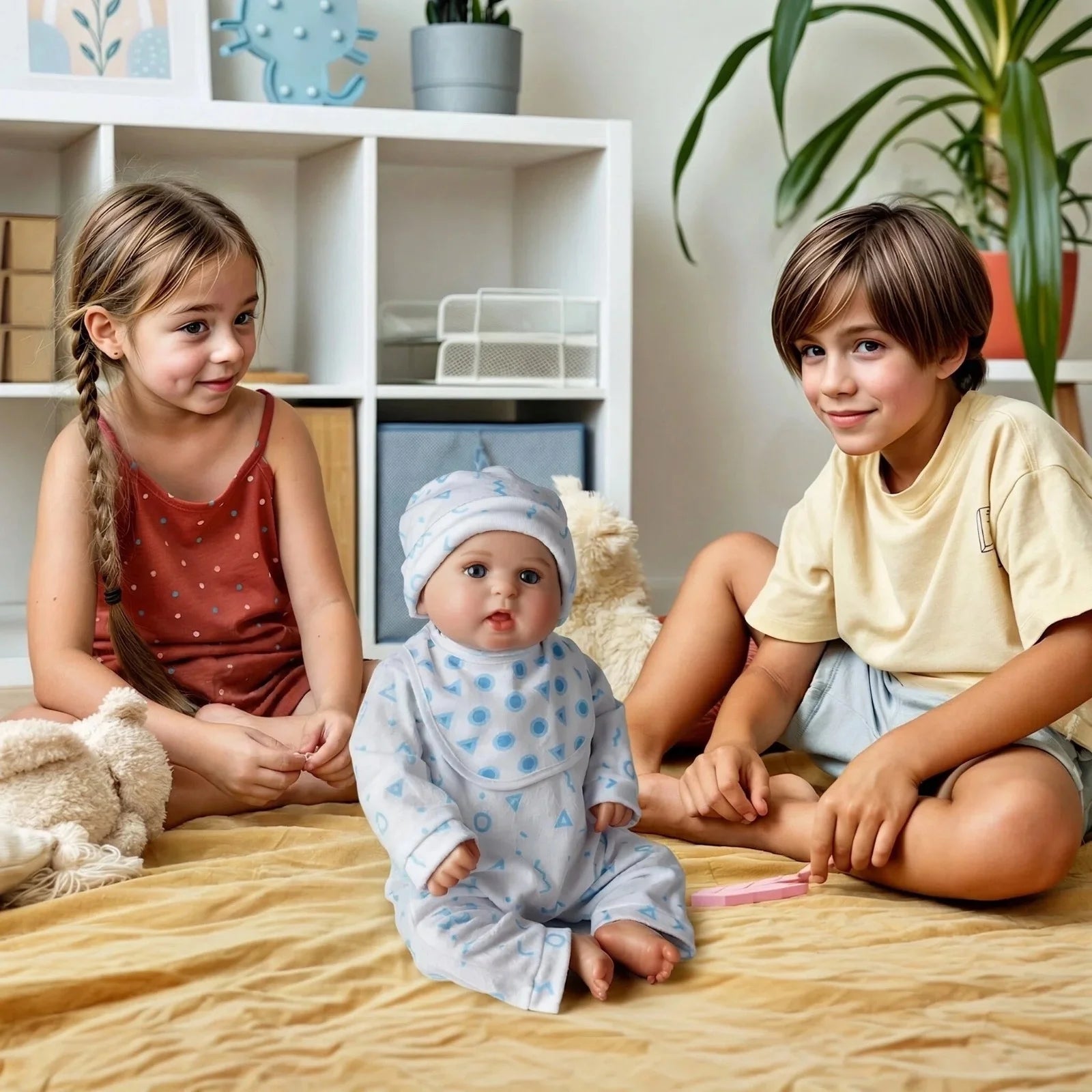 Reborn Baby Accessories with Soft Cloth Body for 17-22 in Doll - 8Pc Clothes Outfit Set for Boys