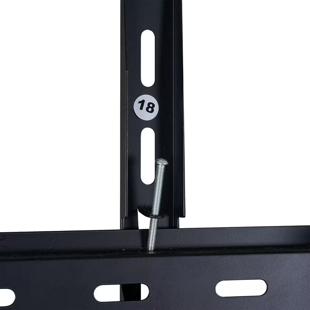 TV Stand with Adjustable TV Mount Industrial Wood and Metal TV Console Table, Black for 75 In. TV W Entertainment Center