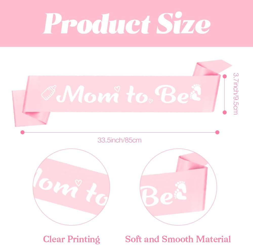 Mom to Be Sash Baby Shower Decorations New Mom Gifts Newborn Baby Gifts Baby Shower Decor Mommy to to Be Sash Baby Shower Sash for Mommy Gender Reveal Gifts Babyshower Baby Girl Shower Favors Pink