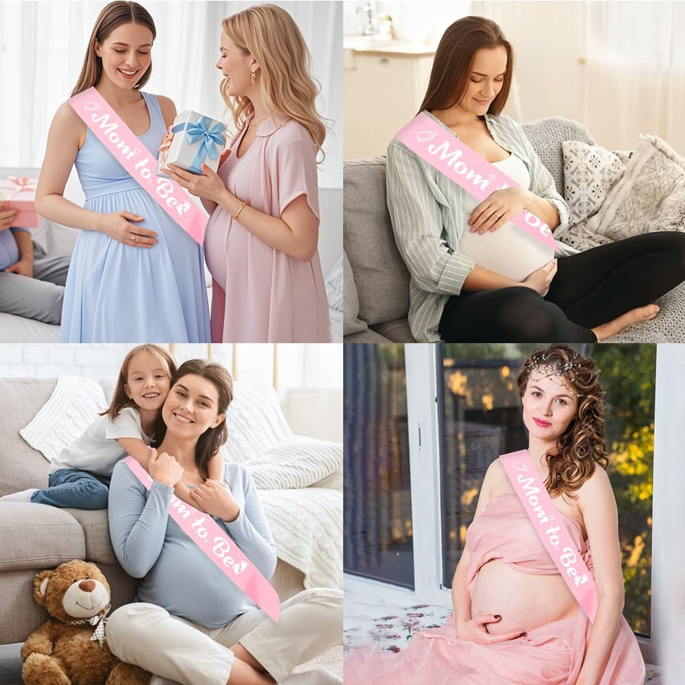Mom to Be Sash Baby Shower Decorations New Mom Gifts Newborn Baby Gifts Baby Shower Decor Mommy to to Be Sash Baby Shower Sash for Mommy Gender Reveal Gifts Babyshower Baby Girl Shower Favors Pink