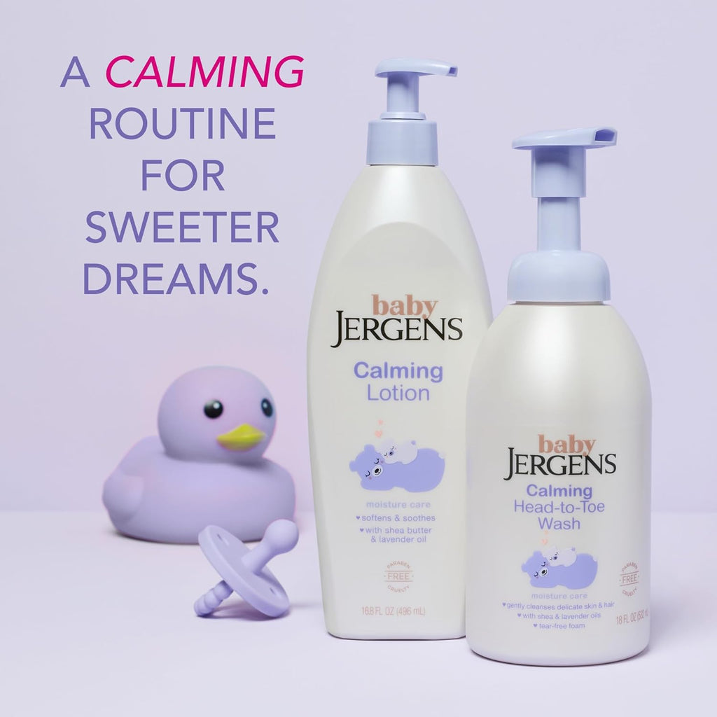 Baby Calming Lotion, Baby Calming Lotion, Lavender Baby Lotion, Baby Moisturizer with Shea Butter and Lavender Oil, 16.8 Fl Oz