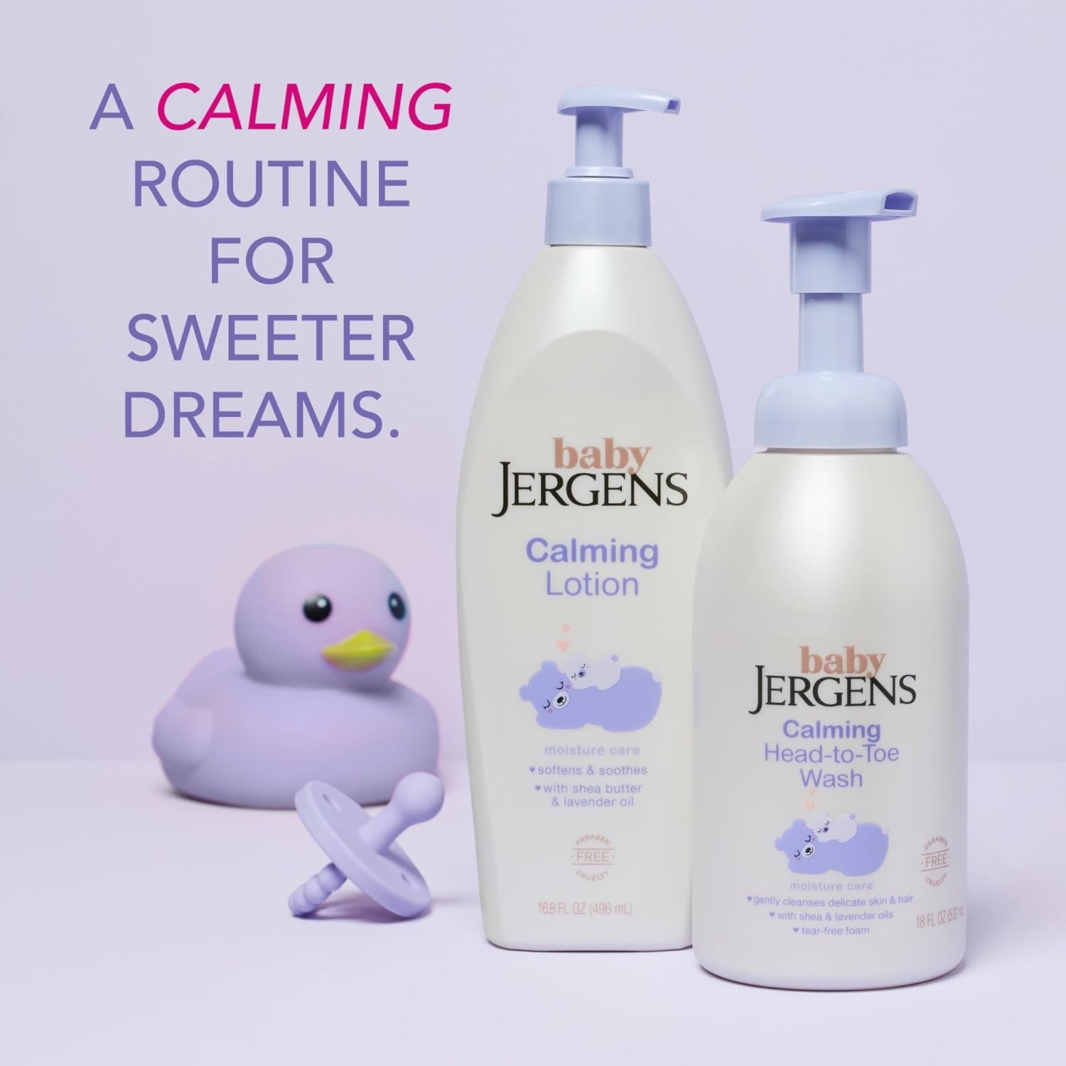 Baby Calming Lotion, Baby Calming Lotion, Lavender Baby Lotion, Baby Moisturizer with Shea Butter and Lavender Oil, 16.8 Fl Oz