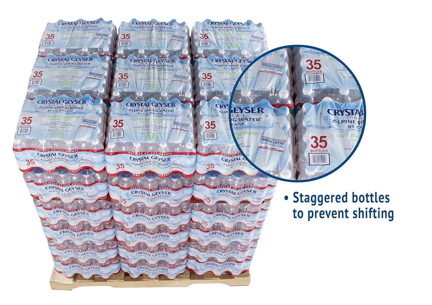 CGW35001PL Alpine Spring Water, 16.9 Oz. Bottles, Bottled at the Source (Pack of 1890)