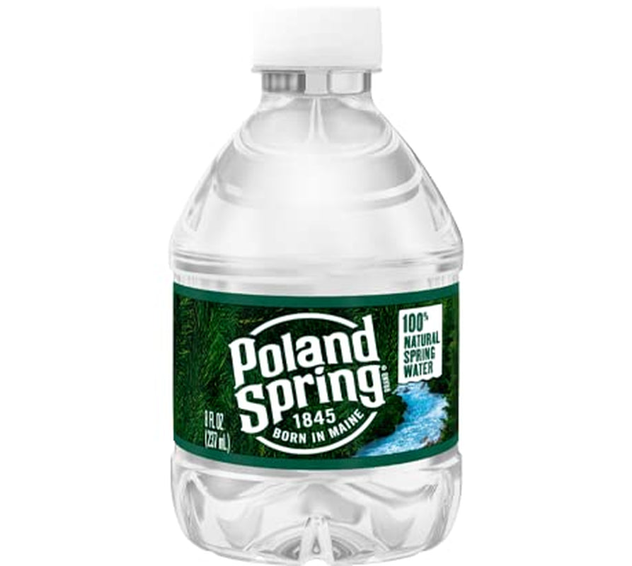 Poland Spring Water Bottles 24 Pack - Small Mini Bottles - Poland Spring 8 Oz Bottled Water
