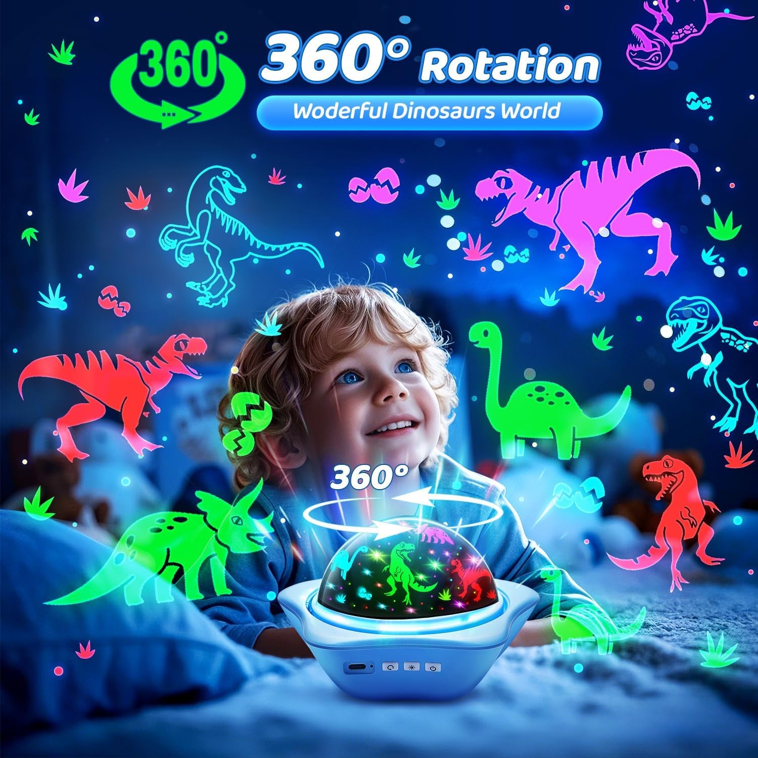 Night Light for Kids Toys,6 Films+78 Lighting Modes Star Projector,Rechargeable Night Light Projector,360°Rotion Star Lights for Bedroom Decor,Birthday Gifts for Kids Baby Sensory Toys Autism