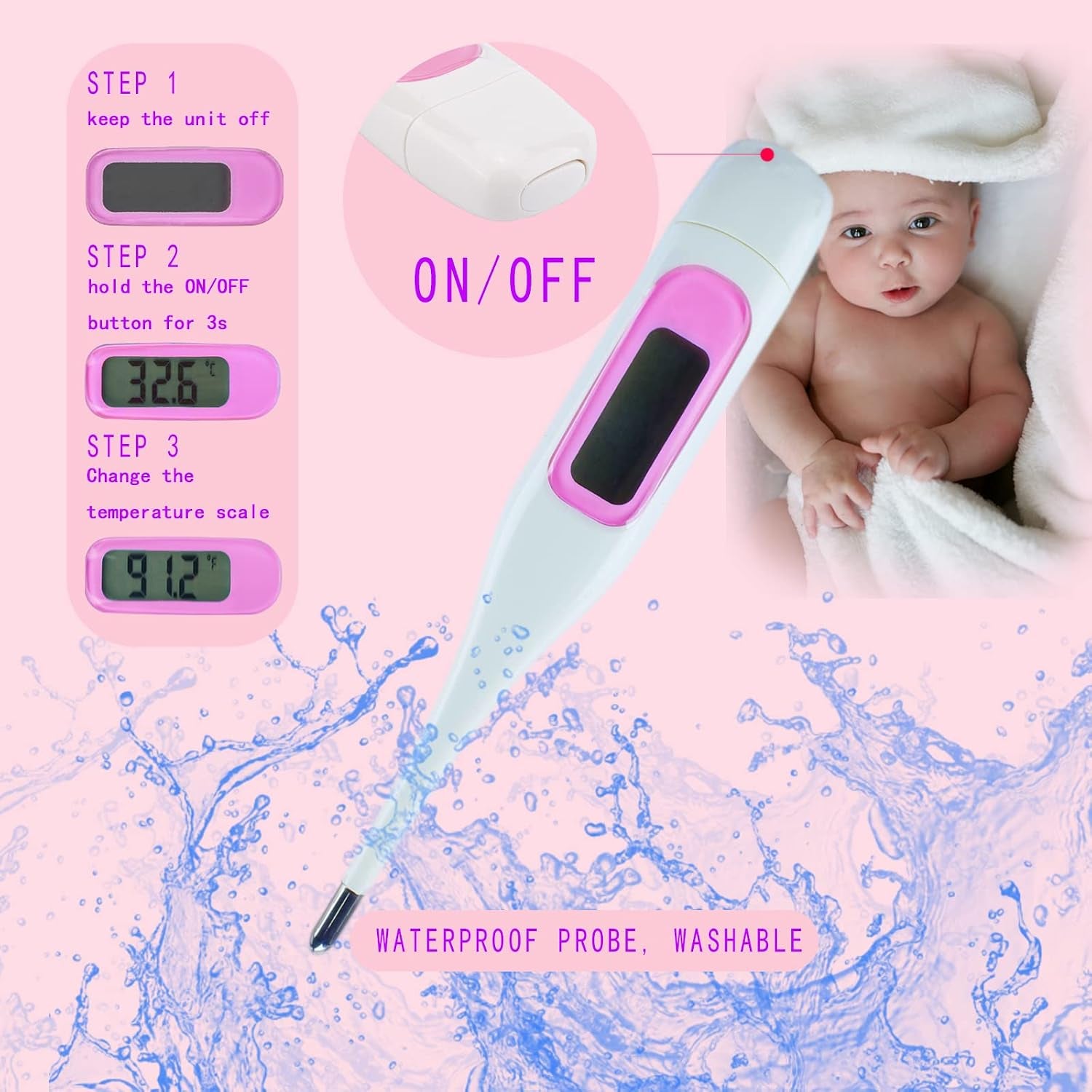 Baby Care Kits,Baby Grooming Kit,10 in 1 Newborn Essentials Must Haves,Baby Nail Clippers Baby Brush Baby Comb Earpick Nose Cleaning Tool Baby Nail File Nursing Baby Kit （Pink）