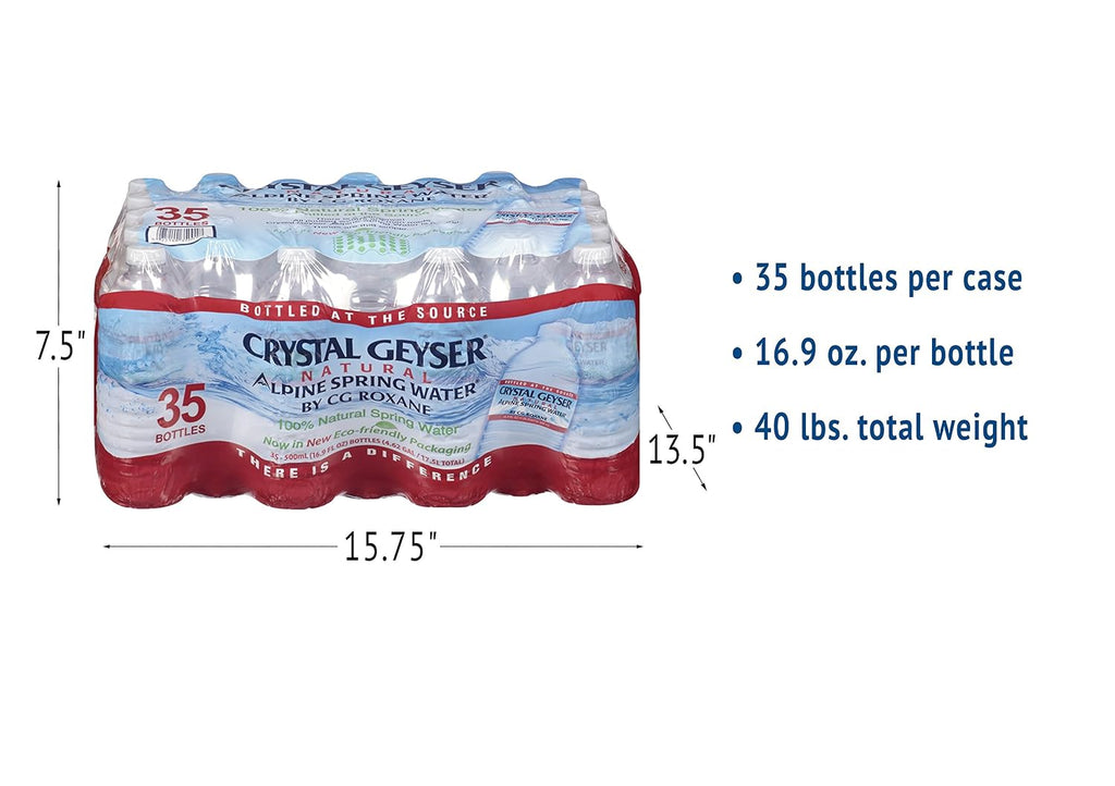 CGW35001PL Alpine Spring Water, 16.9 Oz. Bottles, Bottled at the Source (Pack of 1890)