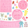 Baby Silicone Fondant Mold 3D Baby Foot Mold Baby Birthday Party Baking Tools for Baby Baptism Theme Party Gender Reveal Party Cake Decorating Chocolate Candy Cupcake Gum Paste Polymer Clay
