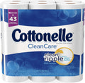 Cottonelle Cleancare Family Roll + Toilet Paper, Bath Tissue, 18 Toilet Paper Rolls