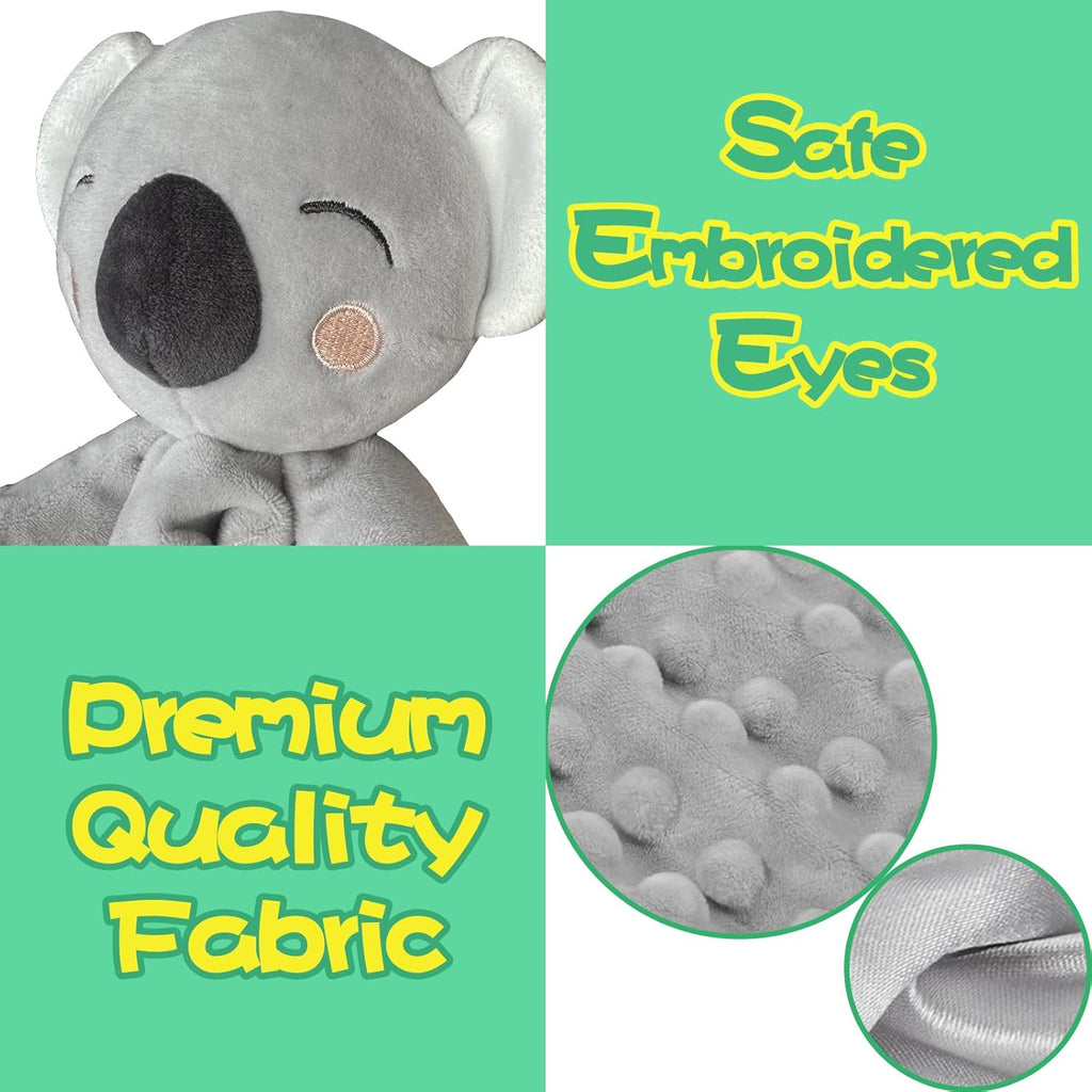 Baby Security Blanket, Soft Baby Lovey Toy Blanket for Boys and Girls, Snuggle Toy Lovie Newborn Gift, Unisex Baby Plush Koala 16 Inch