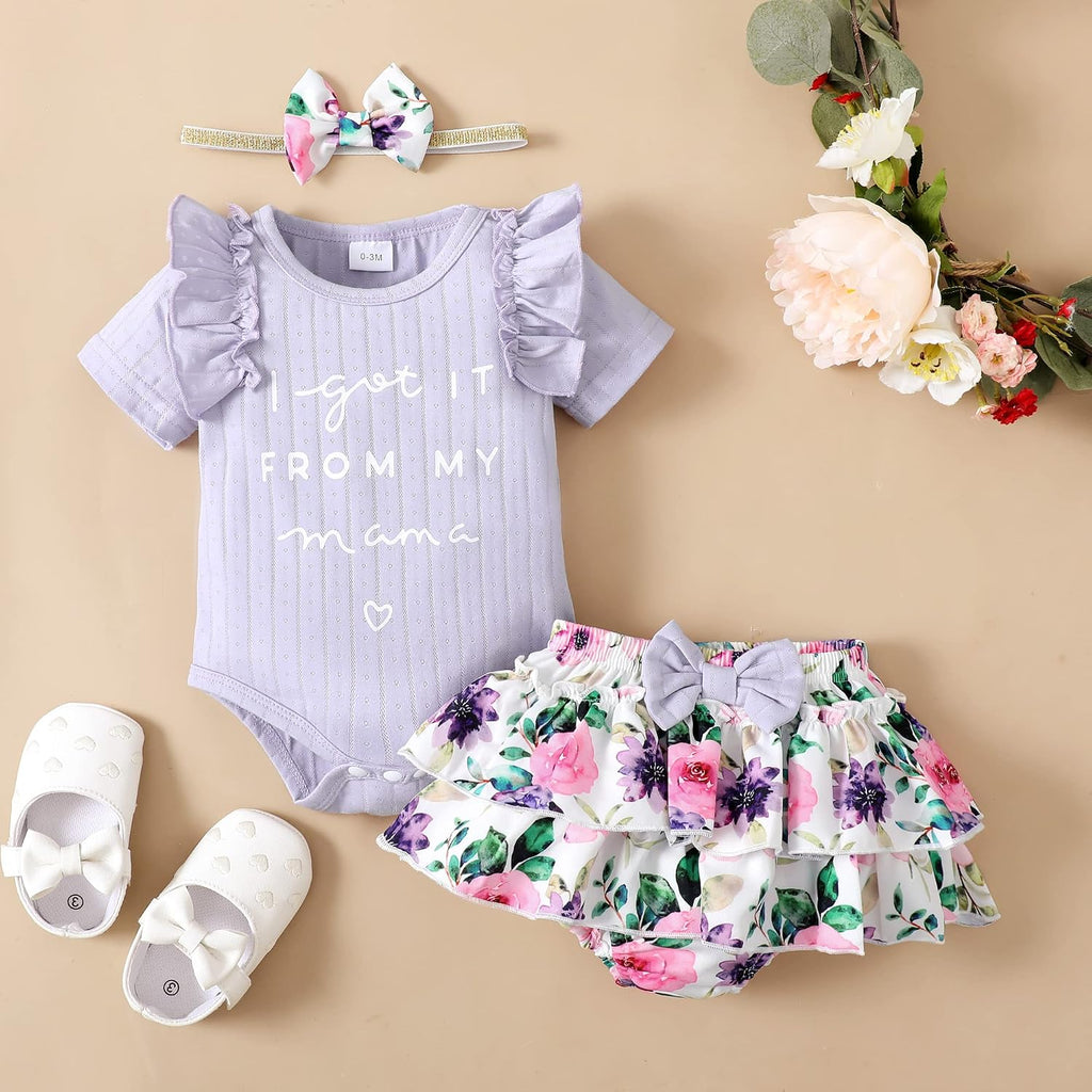 Newborn Infant Baby Girl Clothes Romper Shorts Set Floral Summer Outfits Cute Baby Clothes Girl