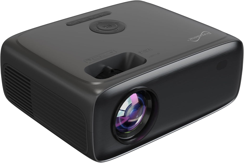 SC-282P KIT Full HD 1080P LED PROJECTOR with Bluetooth 150" Display, 3×HDMI, USB/SD, Keystone, Built-In Speaker, Includes 100" Screen, Tripod, HDMI & AV Cables – Home Theater Bundle