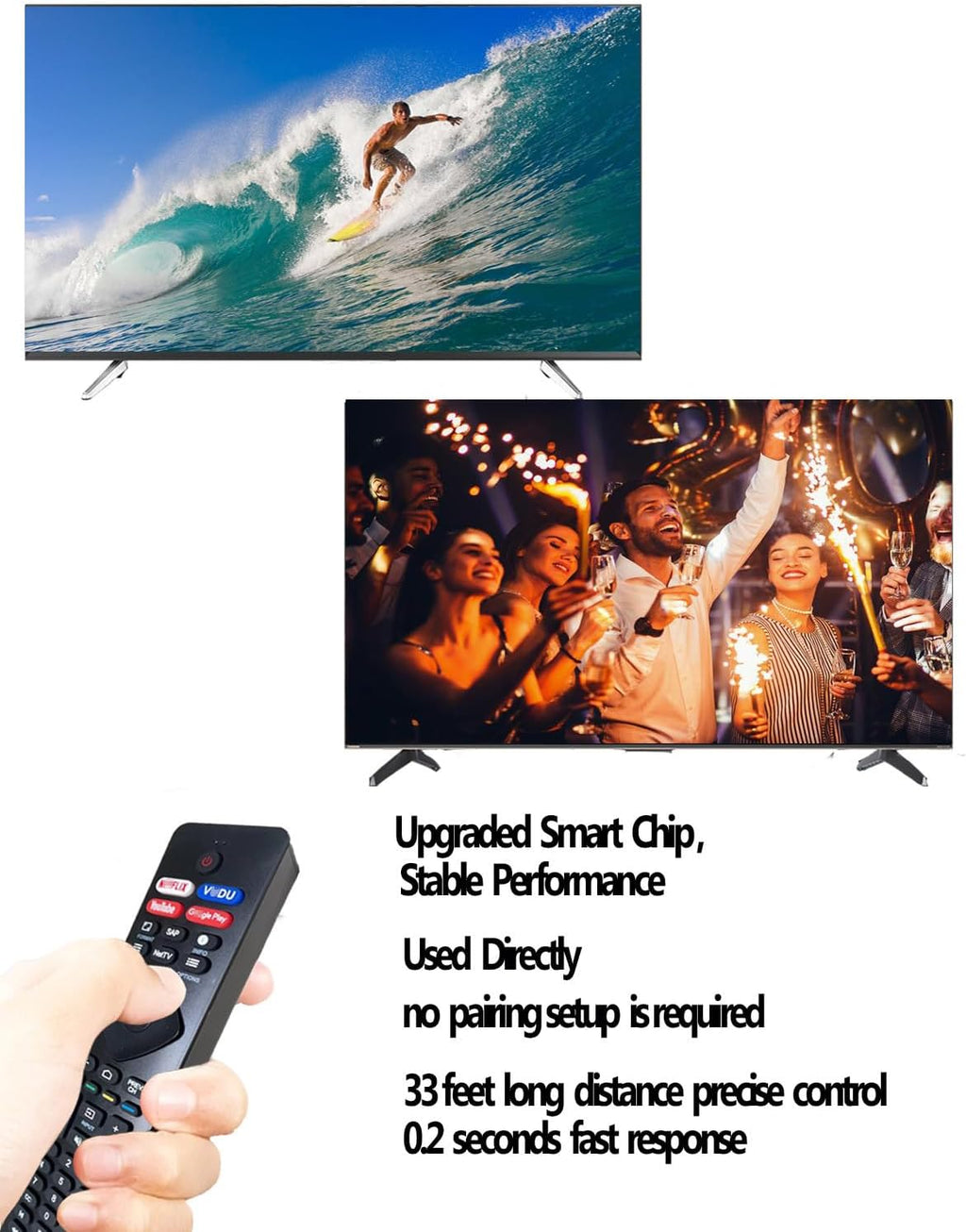 Replacement for Philips TV Remote Control, Compatible with All Philips Android LED/LCD/HDTV/UHD Smart Tvs (NH800UP)