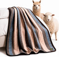 Alpaca & Merino Sheep Wool Blanket Twin Size, 100% Wool Bed Blanket, Heavyweight Warm Winter Blanket for Extreme Cold, Woven in Peru, Earth Tones
