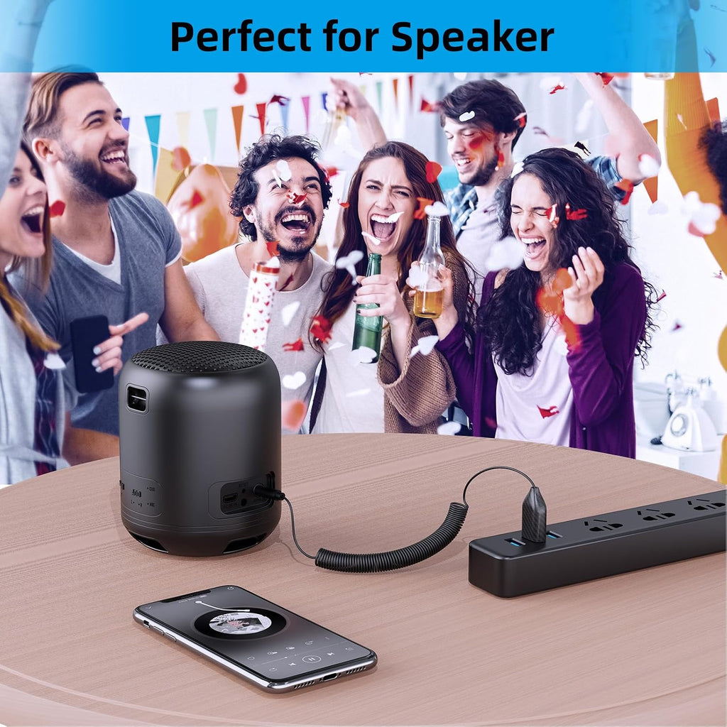 Bluetooth Aux Adapter for Car, USB Bluetooth 5.2 Receiver, 3.5Mm Bluetooth Adapter with Microphone for Music Streaming and Hands-Free Calling for Car Stereo and Home Speakers