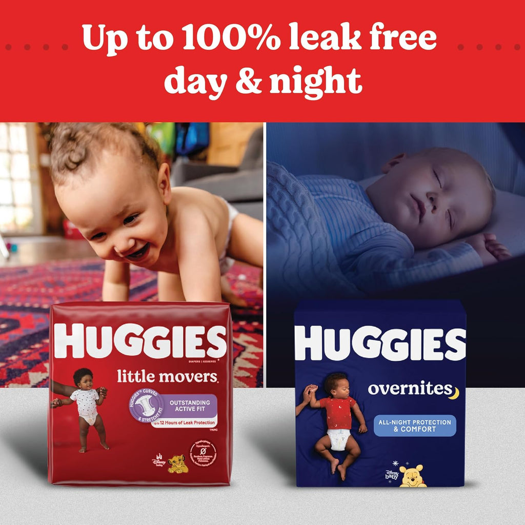 Huggies Size 5 Diapers, Little Movers Baby Diapers, Size 5 (27+ Lbs), 50 Count