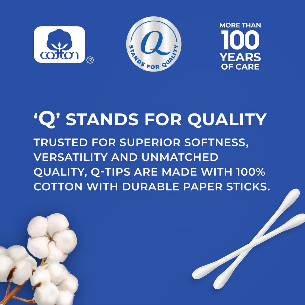 Cotton Swabs Vanity Tub, Original, for Home, First Aid and Beauty, 100% Cotton, 300 Count​