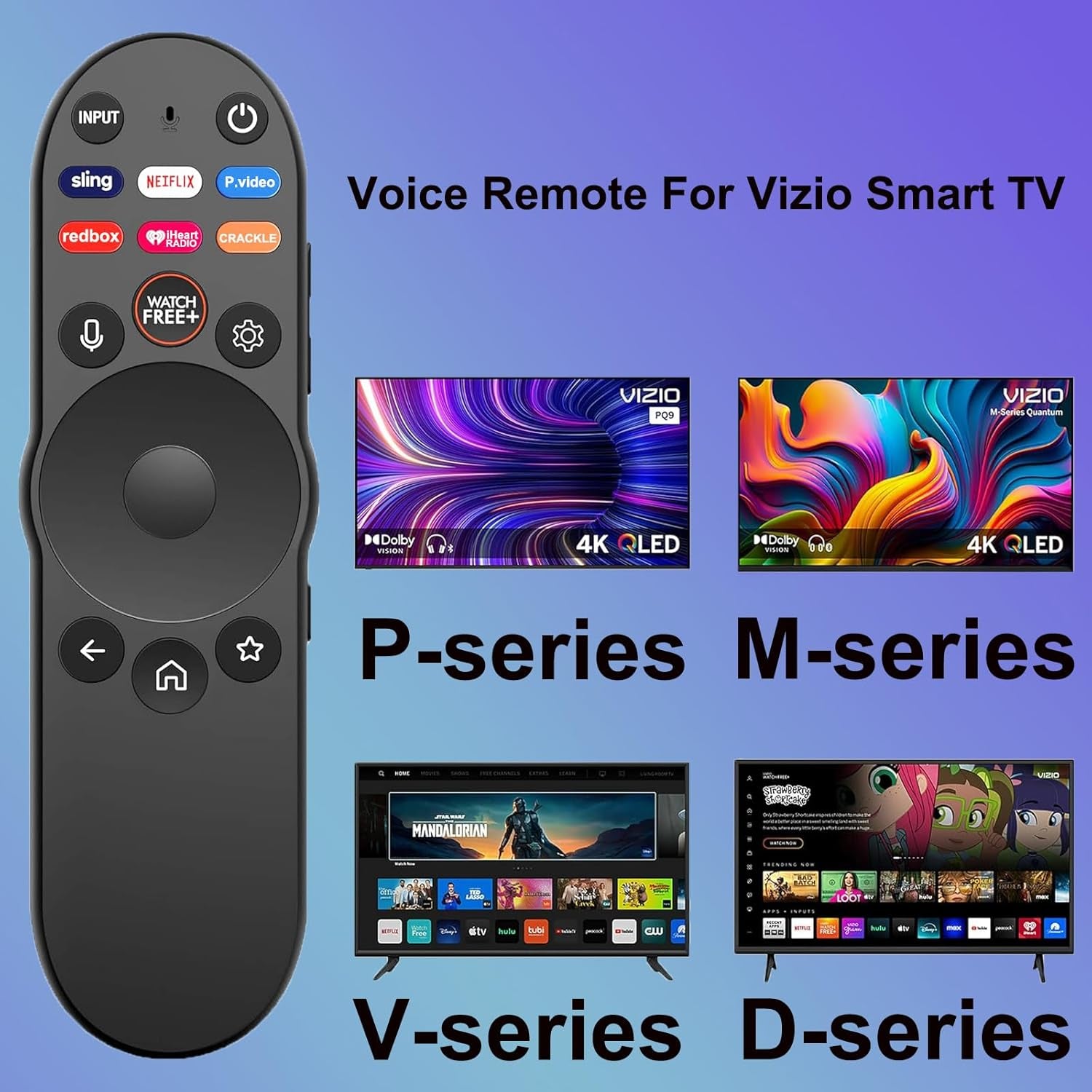 For Vizio Smart TV Remote Replacement for 2019-2026 VIZIO Remote Control for Smart TV with Voice Control